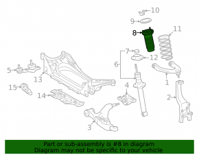 Front right shock absorber support Lexus IS250 IS300 IS350 06-13