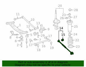 Rear right camber arm for Toyota Avalon 2005-2012