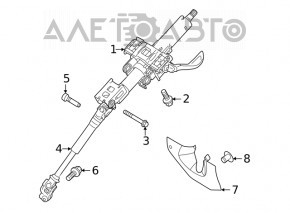 Steering column Nissan Rogue 21-23 JP built