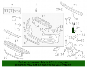 Front bumper mount left Audi A6 C7 16-18 rest, mount broken