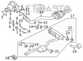 Exhaust tip right Audi Q7 16-19