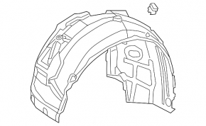 Front left fender liner for Audi A8 19-25