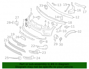 Plug towing hook front bumper BMW X5 F15 14-18