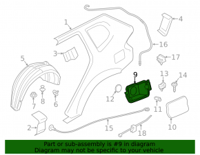 The fuel filler flap housing of the BMW X3 F25 11-17 is broken.