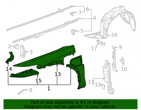 Front left wing Lexus RZ 23-26