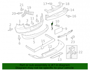 Plug towing hook rear bumper VW Tiguan 09-17 structure