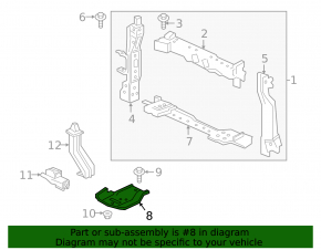 TV bracket right Honda HR-V 16-22