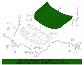 Naked hood Hyundai Elantra AD 17-18 pre-rest, steel