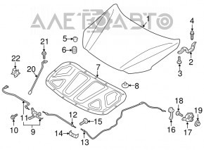 Naked hood Hyundai Elantra AD 17-18 pre-rest, steel