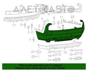 Bare rear bumper Dodge Challenger 15-20 rest