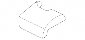 Rear seat runner cover, 3rd row, front left, Mitsubishi Outlander 22-25, black
