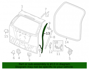 Left tailgate tilt sensor Honda CRV 15-16