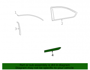 Lower rear right door trim for Lexus LS460 LS600h 2007-2012 with chrome