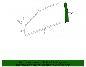 Door trim side front left Toyota Prius 50 Prime 17-22 rear