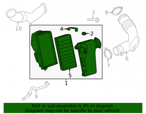 Air filter housing for VW Touareg 11-15