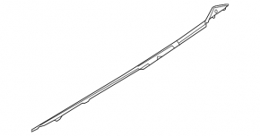 Molding door-glass central rear right Hyundai Elantra AD 19-20 black