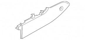 Right side center console trim for Hyundai Elantra AD 17-20, black