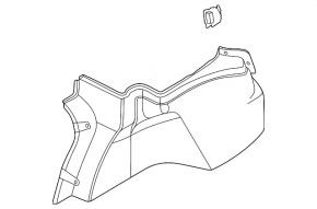 Left arch trim for Hyundai Sonata 20-23, black, Korea