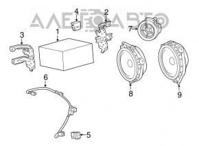 Speaker rear left Lexus RX350 RX450h 16-22