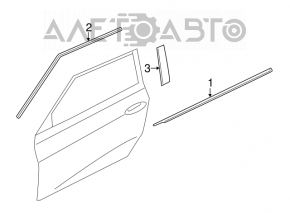 Door trim side front left Hyundai Veloster 12-17 black