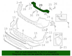 Rear bumper reinforcement for Hyundai Santa FE 21-23