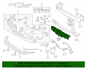 Front bumper absorber for Audi A3 8V 17-20 for car parking