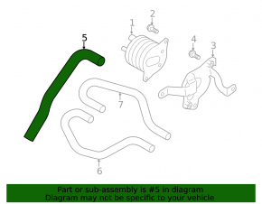 Subaru Forester 14-18 SJ ATF cooling pipe from the radiator, 2.5
