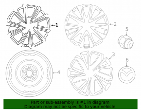 Wheel disk R17 Mazda CX-5 22-25 dark gray, type 2