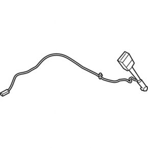 Ford Transit Connect MK2 13-18 passenger seat belt latch, black, with wire