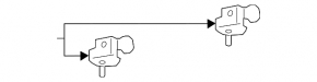 Left tailgate hinge for Ford Edge 15-24