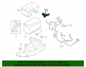 Negative terminal of battery Ford Edge 15 - type 2