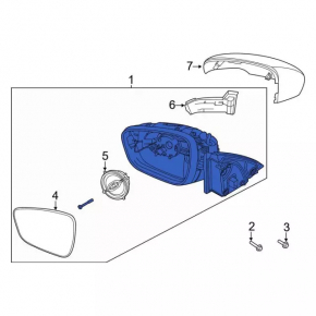 Side mirror right assembly Ford Escape MK4 20-22