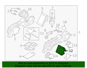 Radiator of heater of rear stove Mazda CX-9 16-23