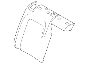 Seat upholstery, 2nd row, right upper, Volkswagen ID.4 21-22, black leather with perforation
