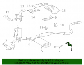 Exhaust Bracket Rear Toyota Sienna 21-25