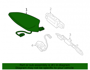 Chevrolet Camaro 16-23 Type 1 Fin Antenna