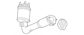 Intake pipe with catalytic converter Chevrolet Equinox 10-14 2.4 mesh torn