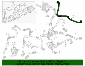 Cooling system hose Kia Niro 23-26 EV, on high-voltage battery
