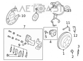 Brake hose rear left Nissan Rogue 21-23 JP built