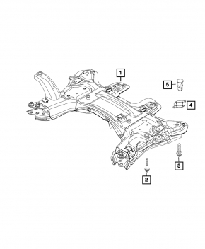 Front subframe Fiat 500 12-19
