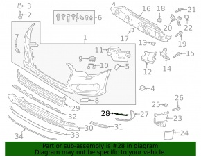 Front bumper molding right Audi A6 C8 19- S-line