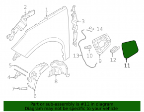 Fuel filler flap BMW i3 14-20