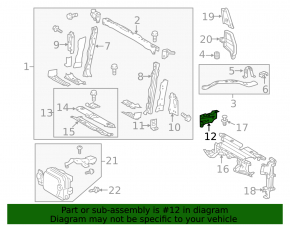 Front bumper bracket on TV left Toyota Rav4 13-18