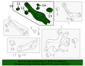 Lower control arm under spring rear left Kia Niro 23-