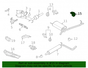 Rear left muffler bracket VW Jetta 19- 2.0T GLI