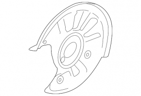 Rear right brake disc cover for VW Golf 15-21