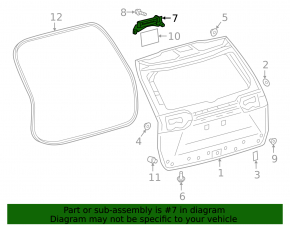 Vibration damper for trunk door Toyota Rav4 19-