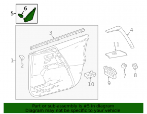 Side mirror plug front right Toyota Rav4 13-18