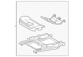 Toyota Camry V70 18-20 passenger seat longitudinal adjustment motor with bracket, without frame