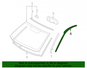 Left front pillar molding for Toyota RAV4 06-12